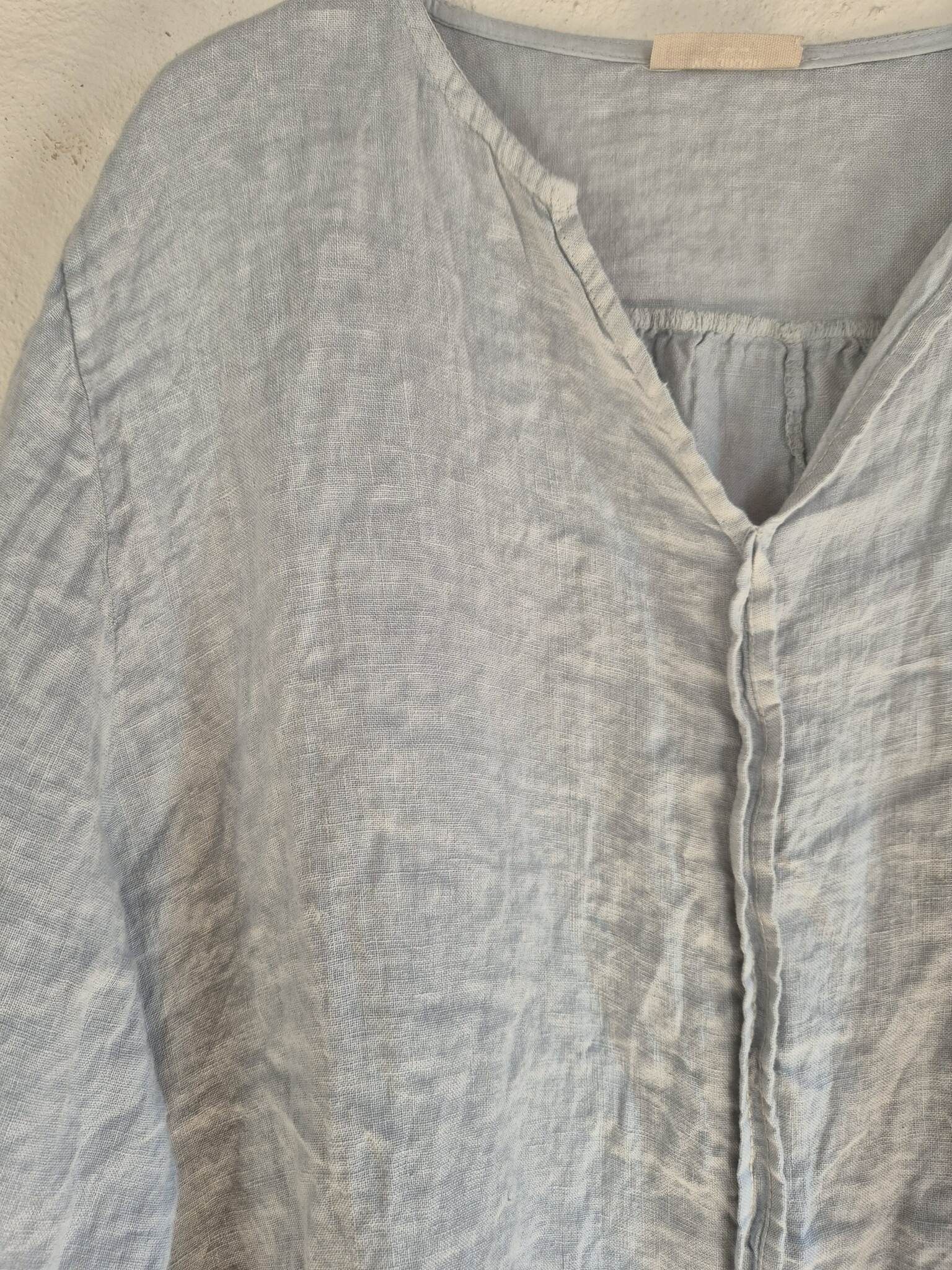 Linne skjorta blus grå