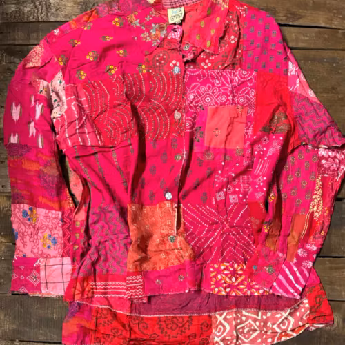 Patchwork Sunrise Top - Magenta JG- ONESIZE