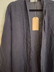 Linnerock i grovt linne marin