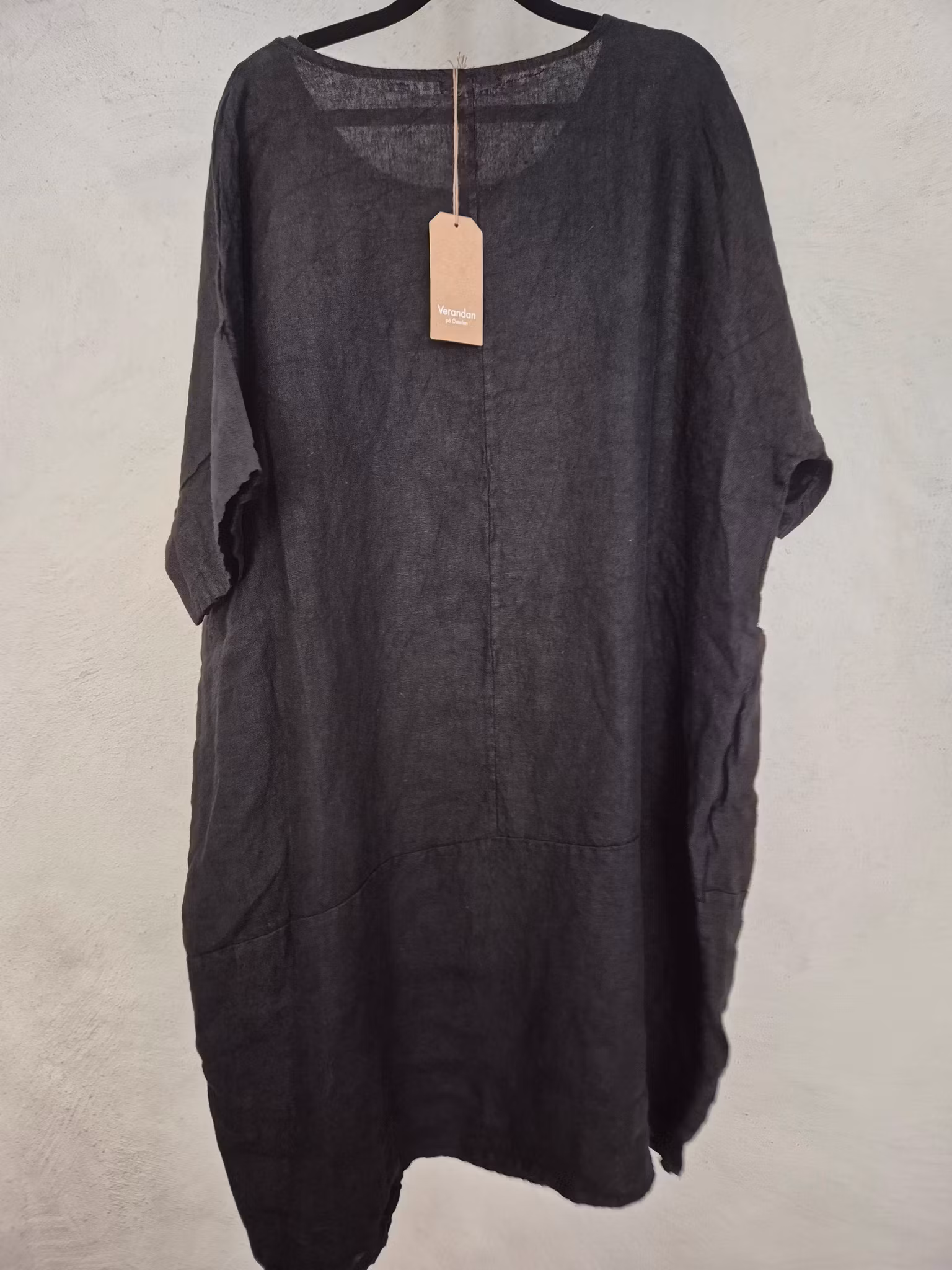 Linne klänning svart