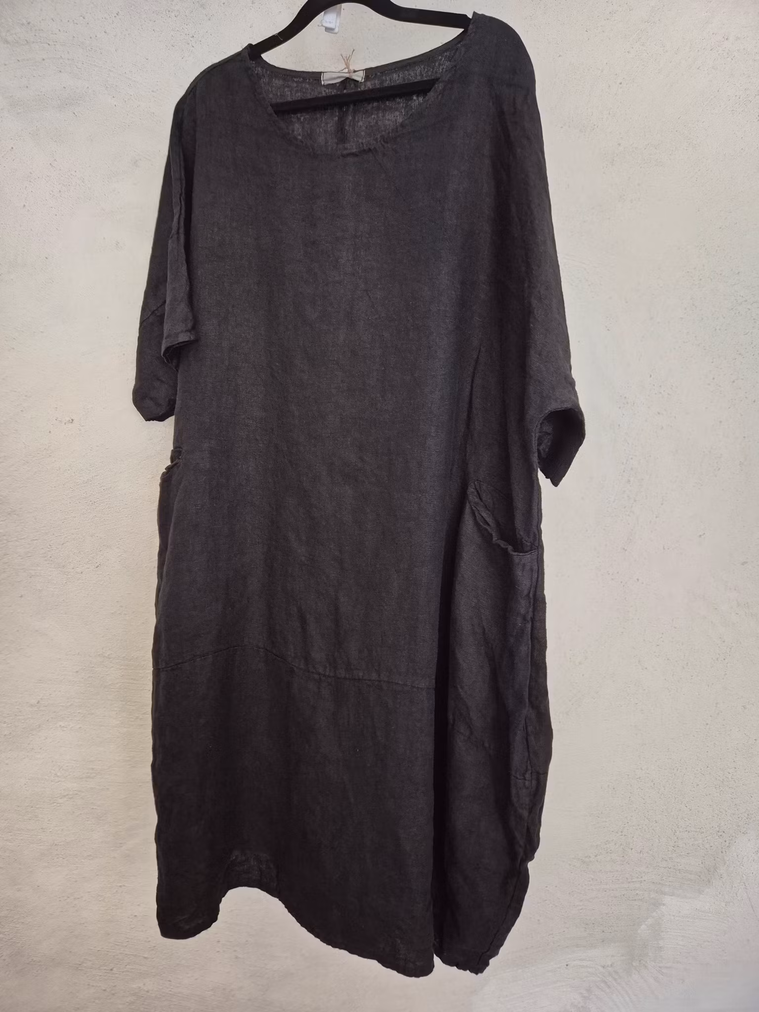 Linne klänning svart