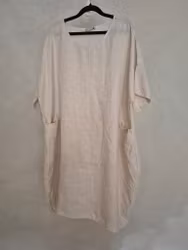 Linne klänning beige