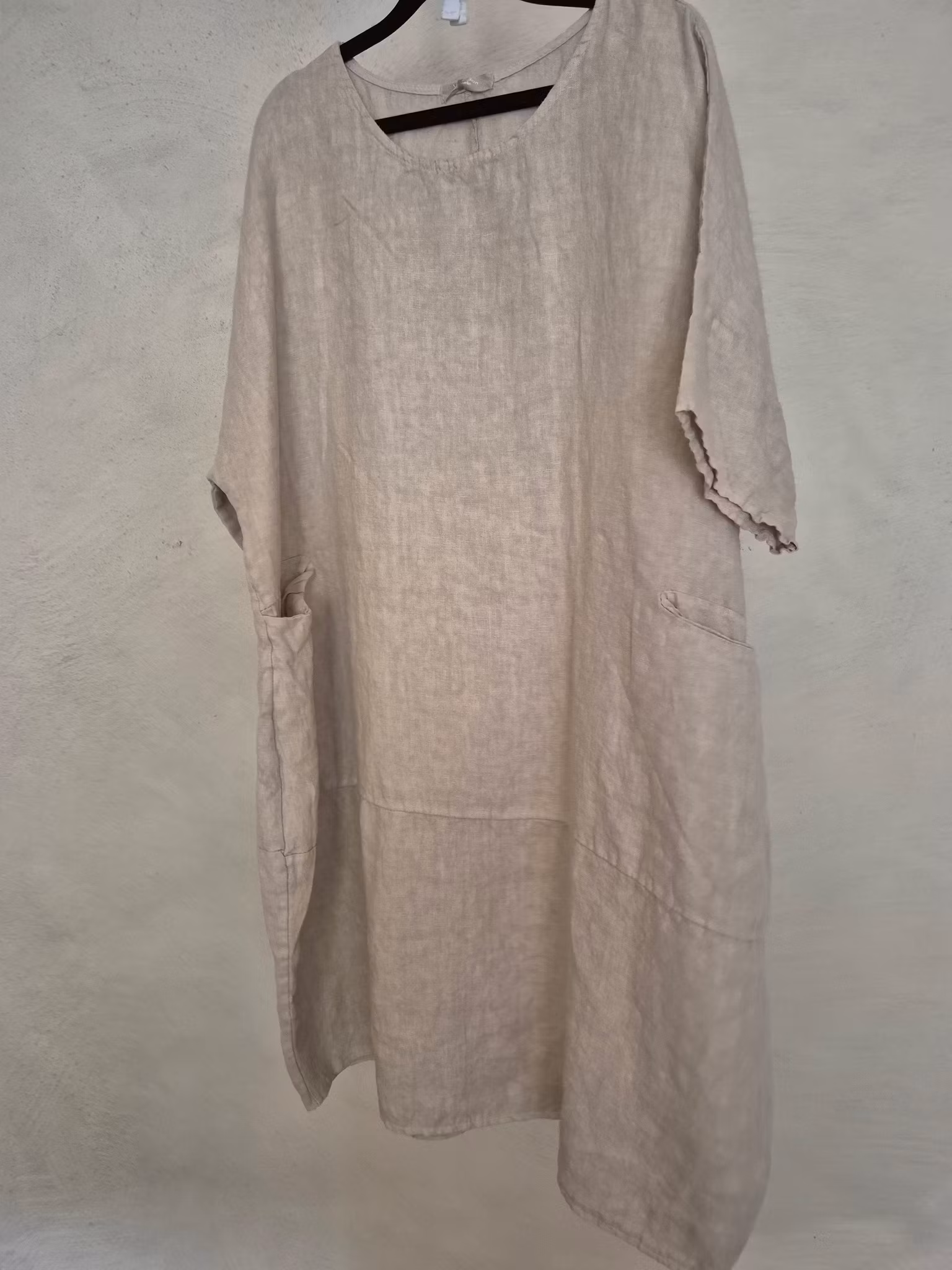 Linne klänning linfärg