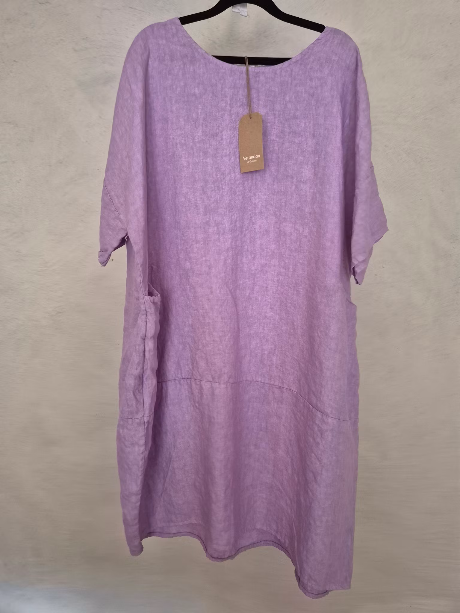 Linne klänning lila