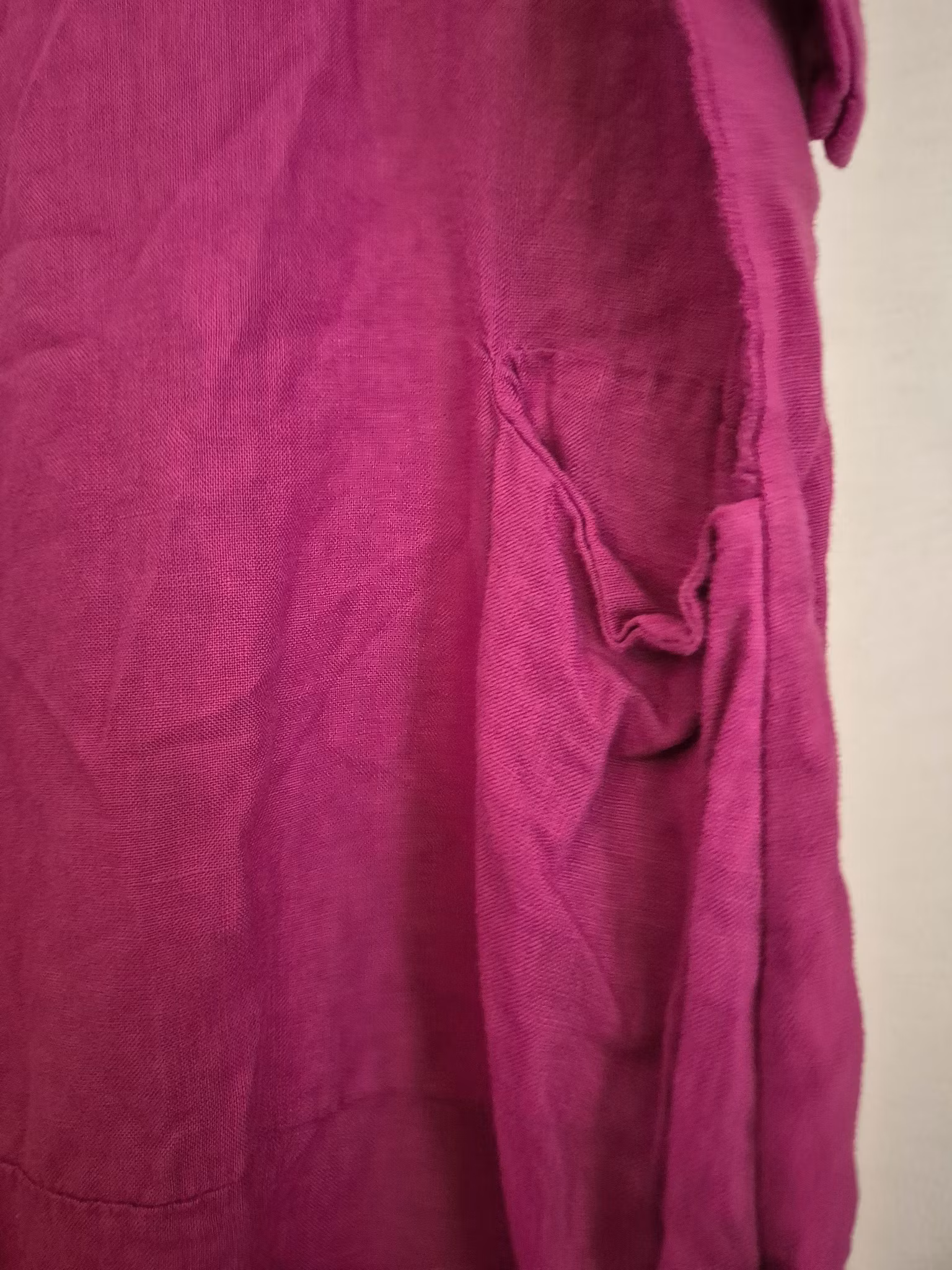 Linne klänning plommon lila rosa