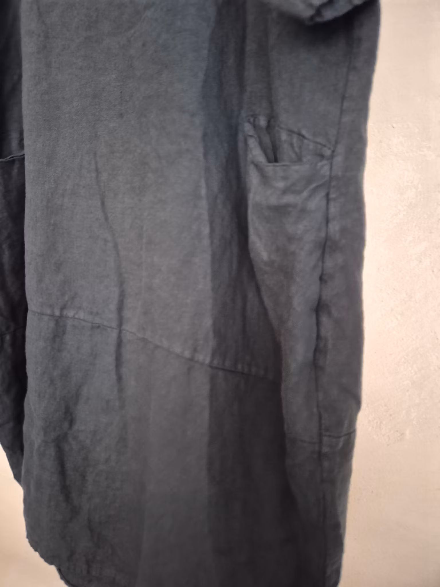 Linne klänning Petrol