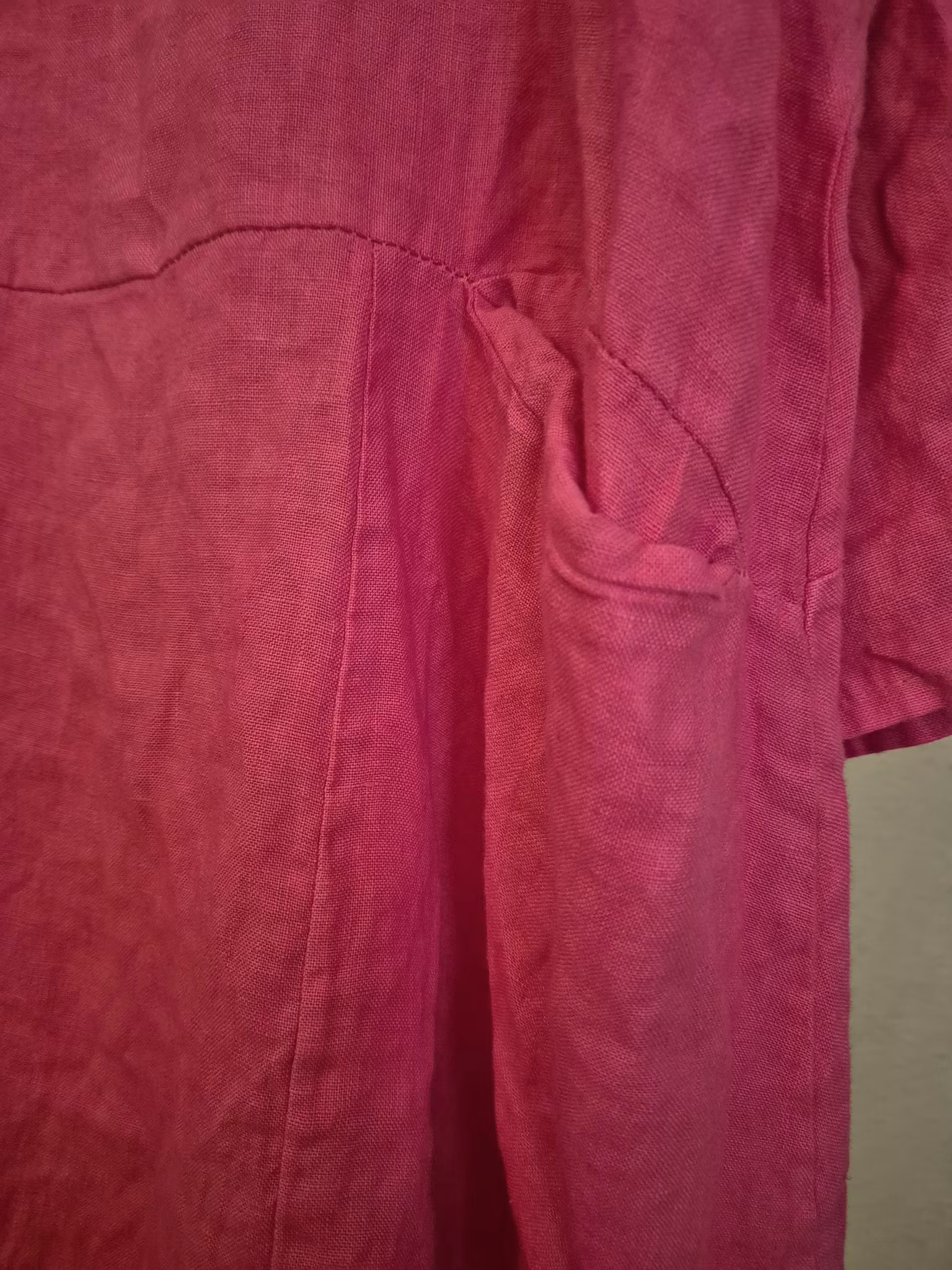 Linne tunika mörk rosa