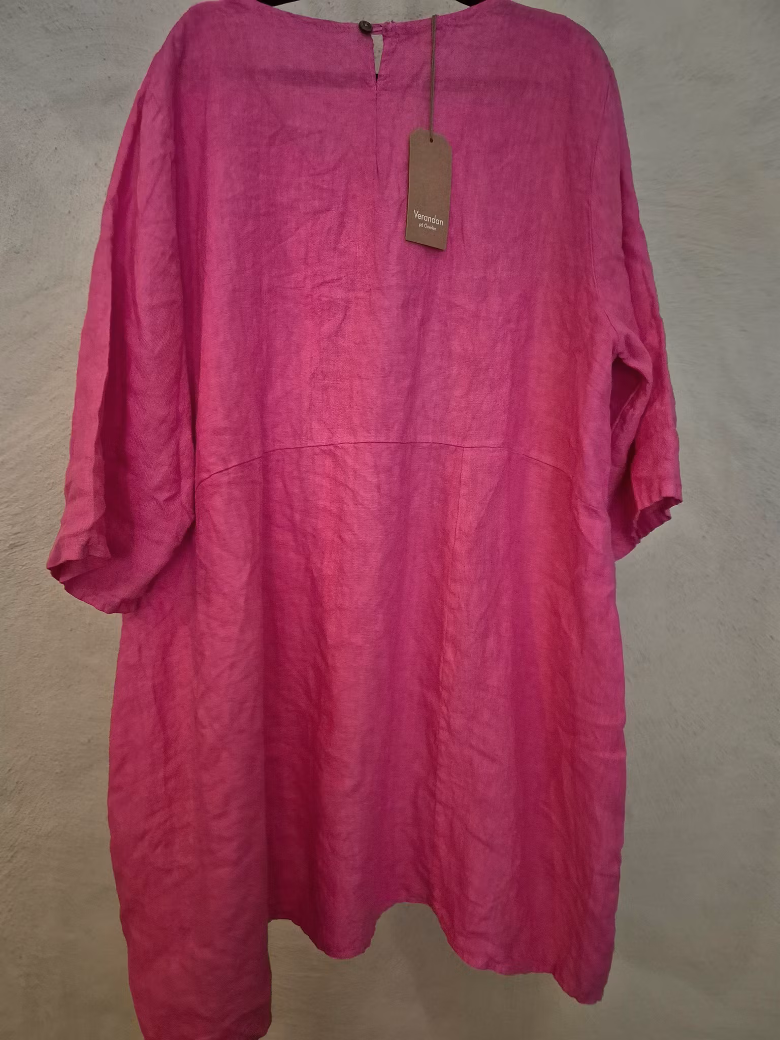 Linne tunika mörk rosa