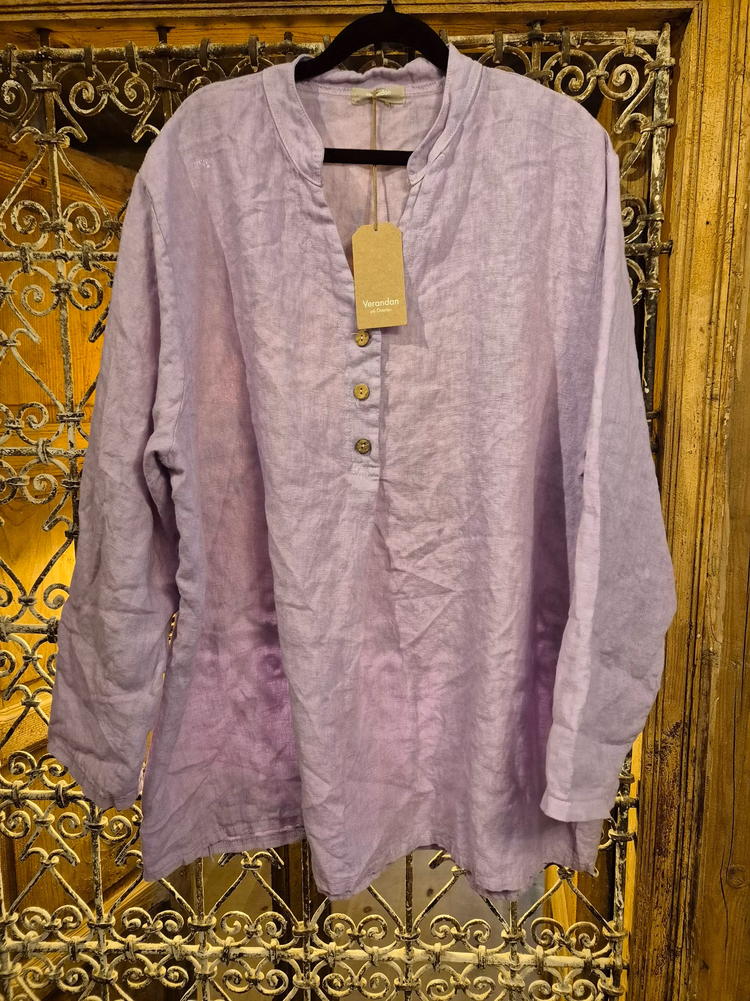 Linne skjorta Lila