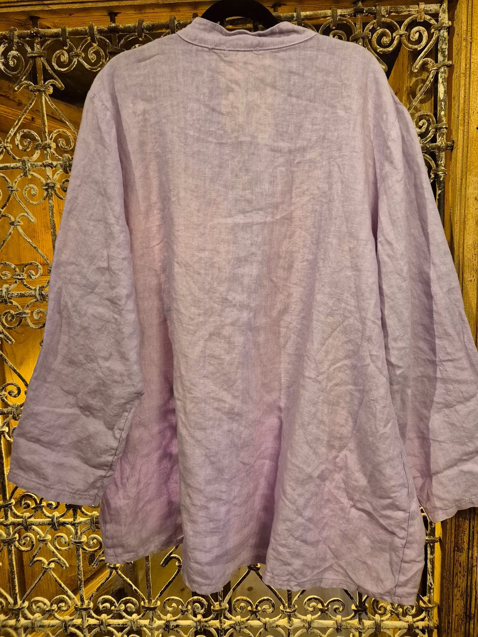 Linne skjorta Lila