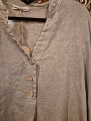 Linne skjorta mörk lin