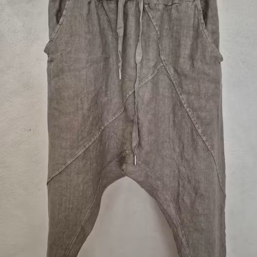 Linne bralla baggy mörk linfärg