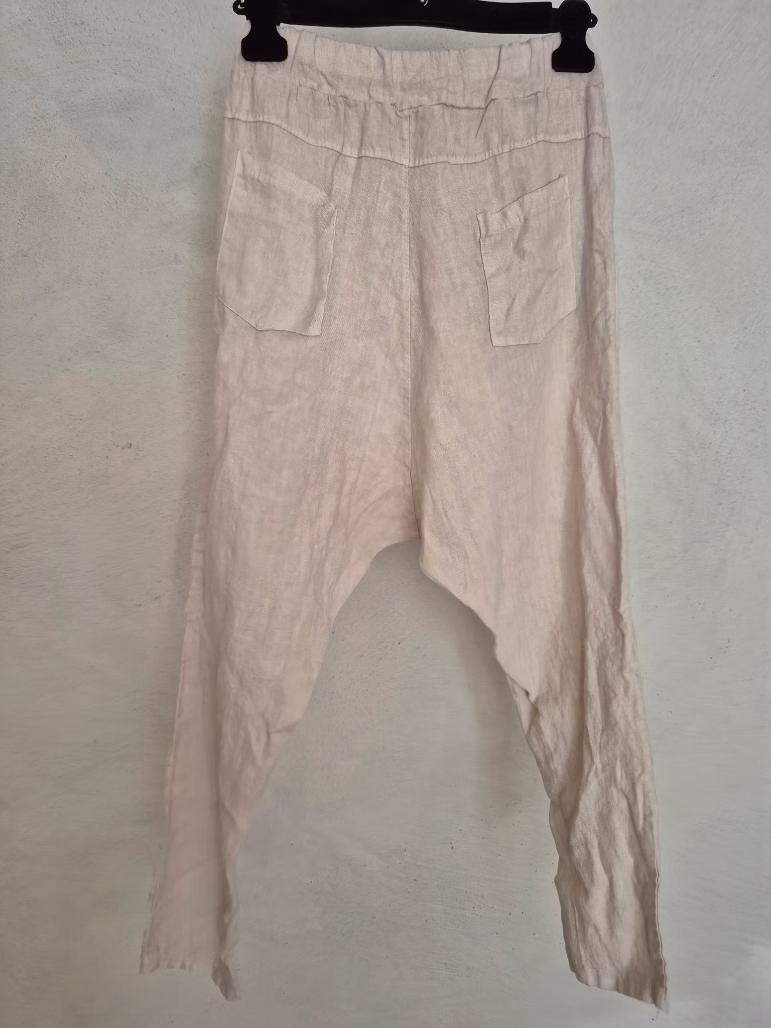 Linne bralla baggy ljus linfärg