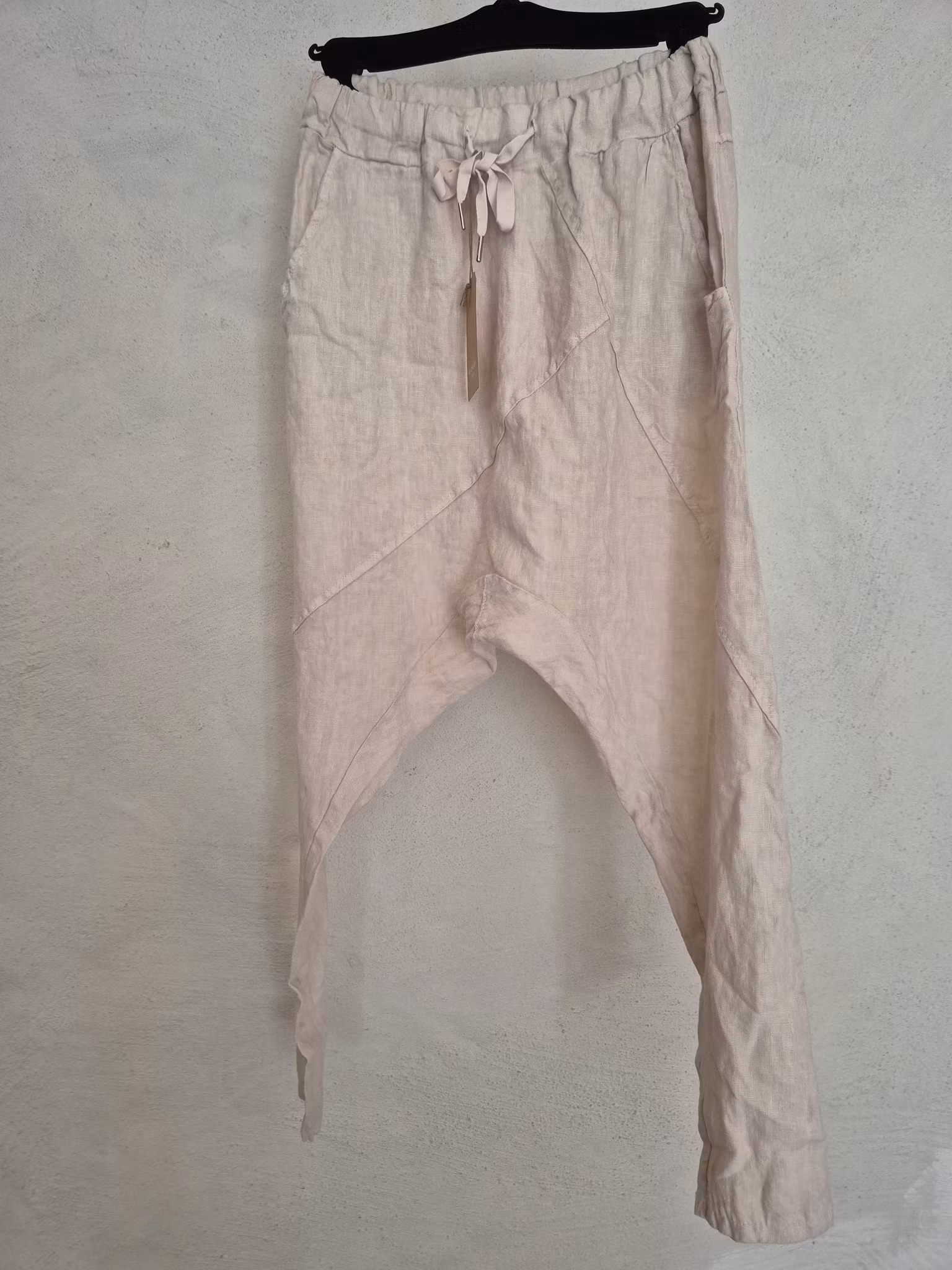 Linne bralla baggy ljus linfärg