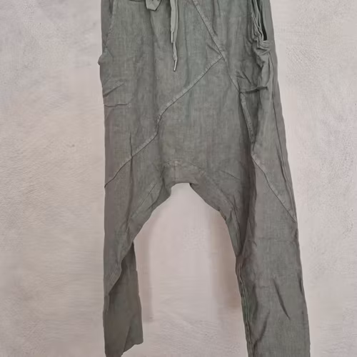 Linne bralla baggy oliv grön