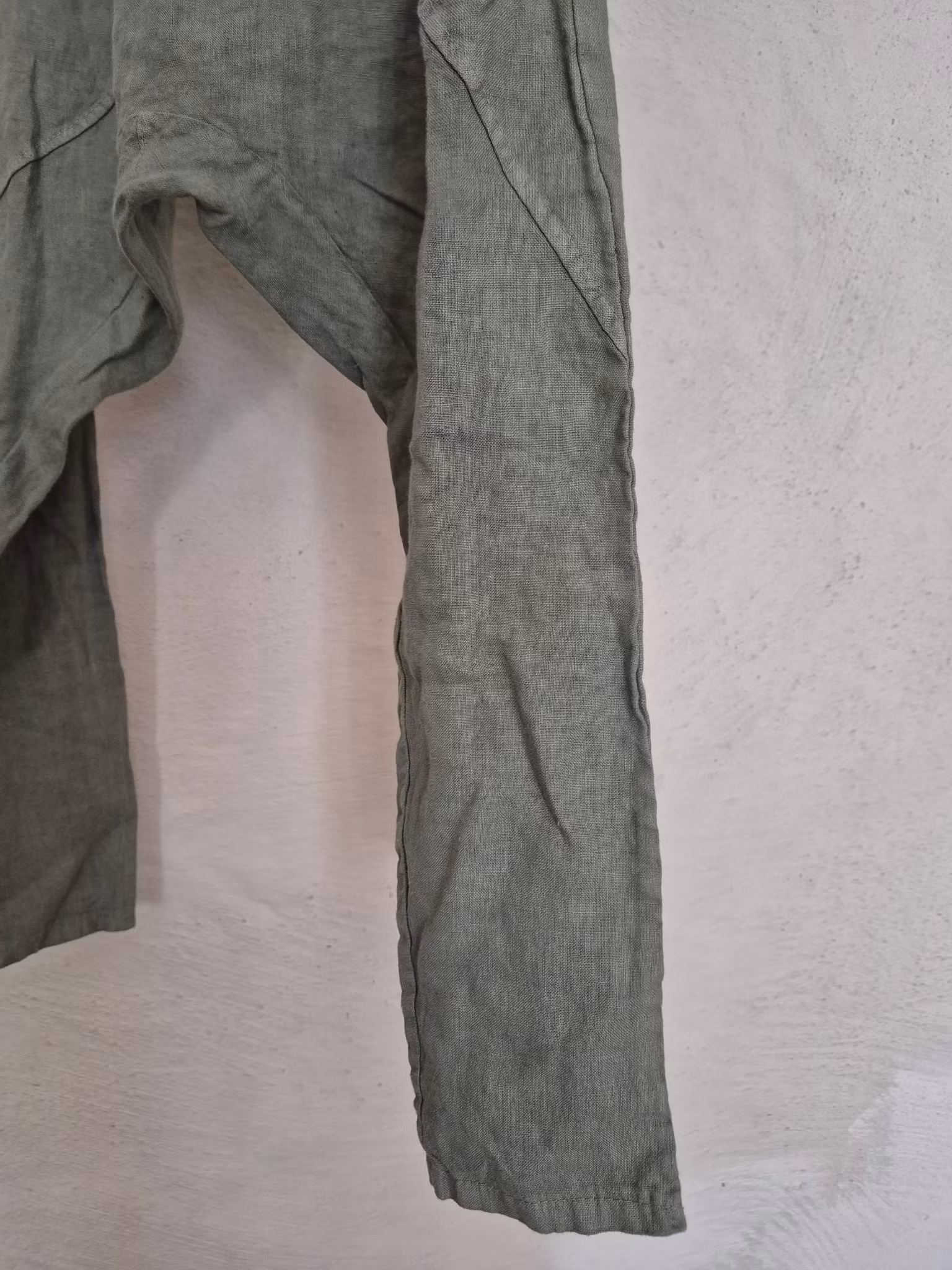 Linne bralla baggy oliv grön