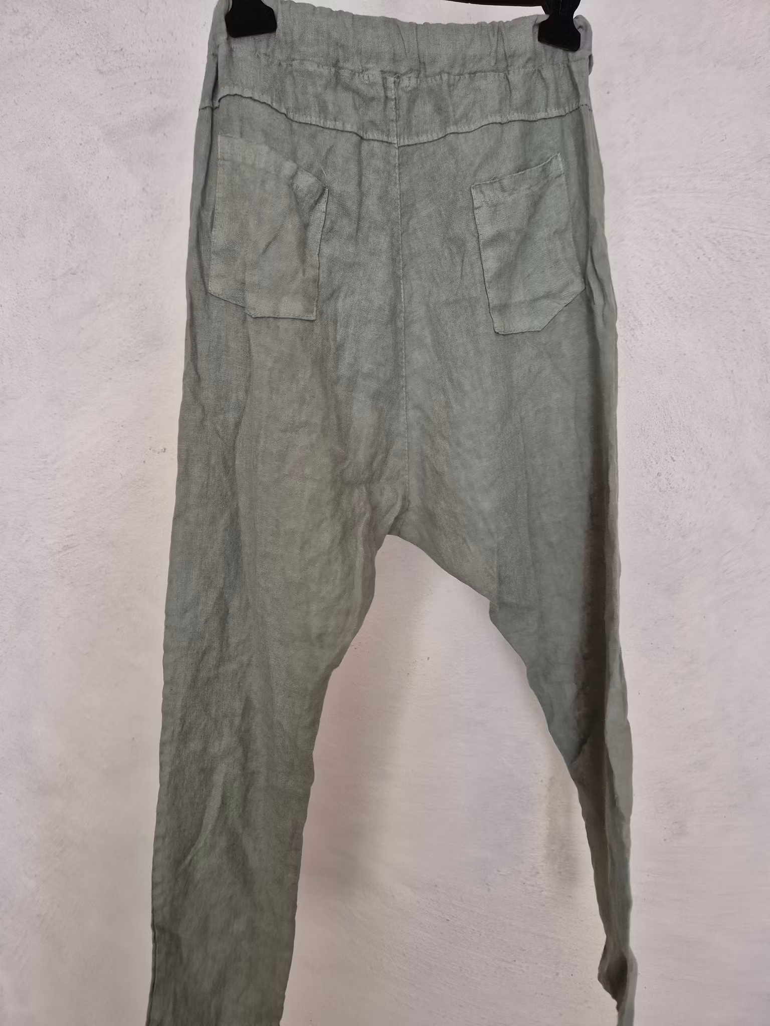 Linne bralla baggy oliv grön