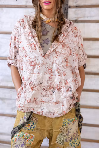 Blommig tryckt Raya-skjorta