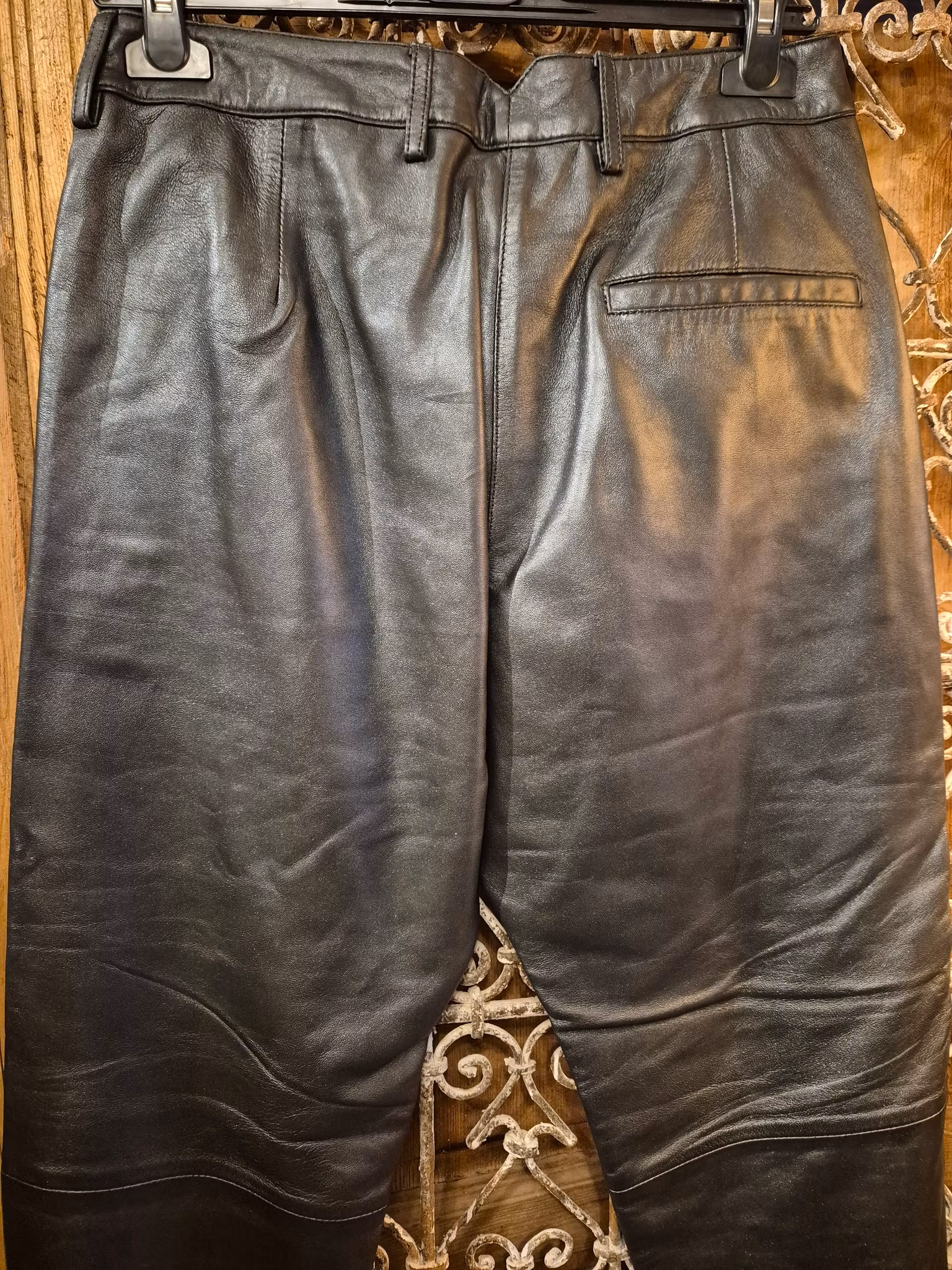 Skinn brallor svart/metallic st 38