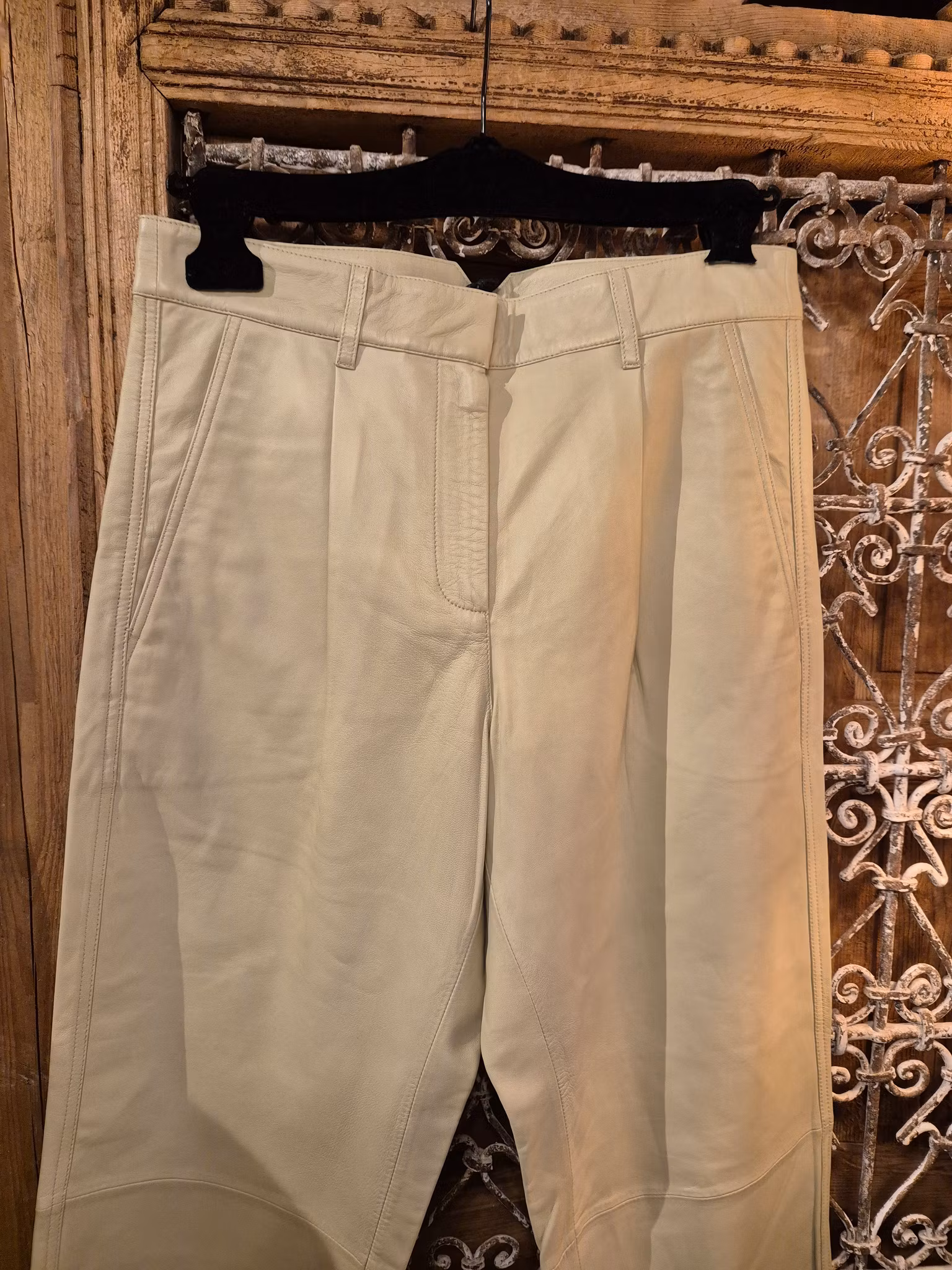 Skinn brallor gul/gröna st 38