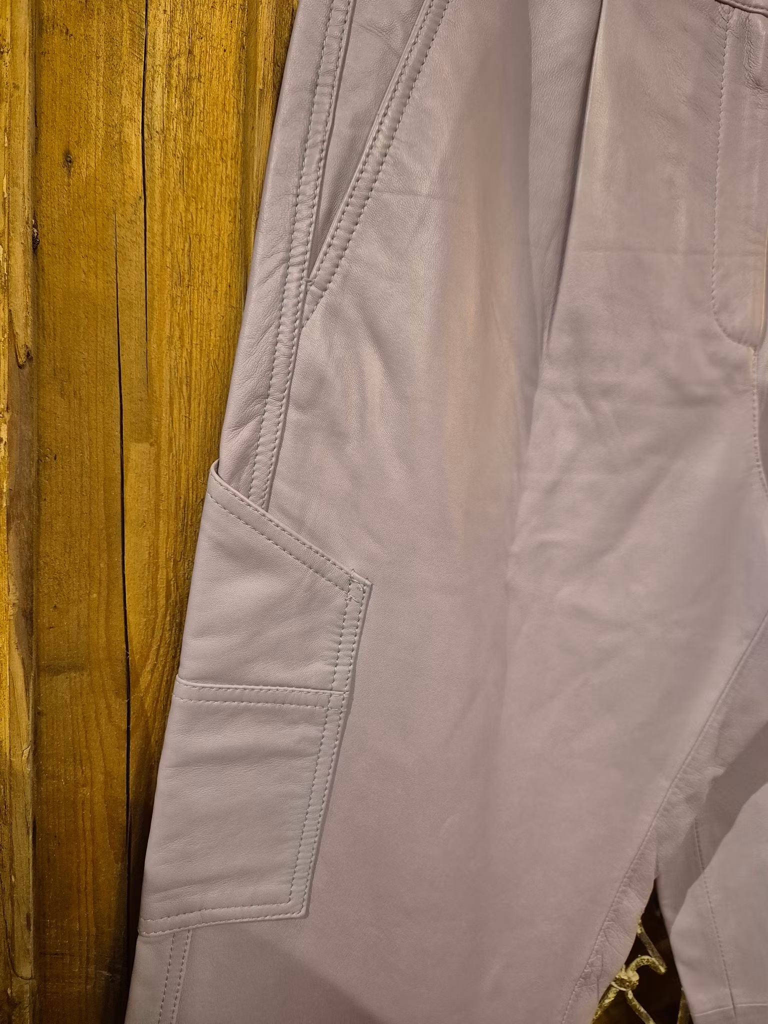 Skinn brallor worker lila st 38