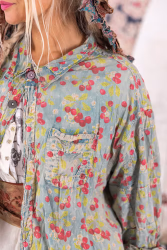 Printed Adison Workshirt | Color: Cherry Blossom