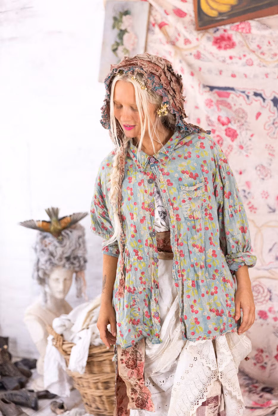 Printed Adison Workshirt | Color: Cherry Blossom