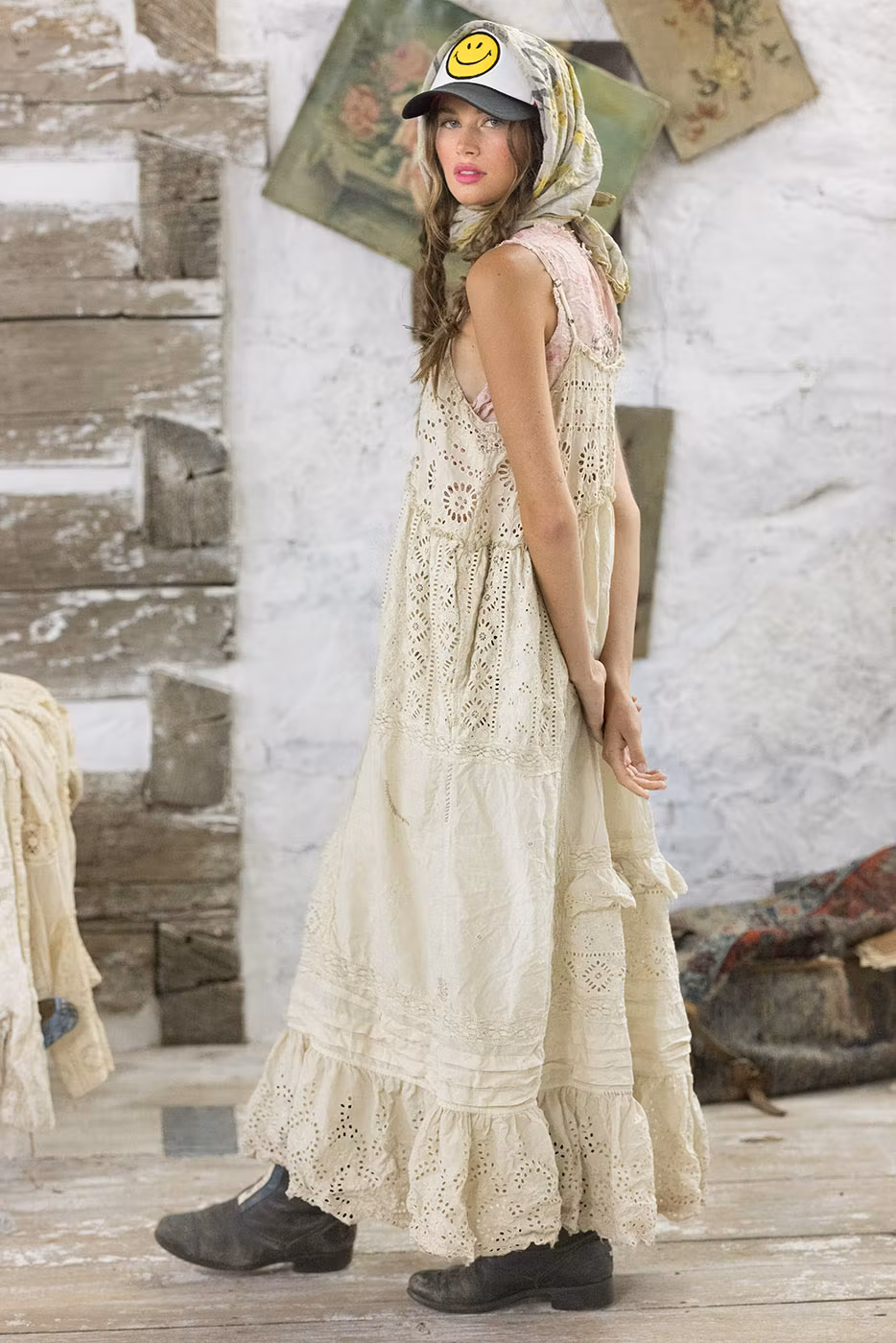 Ögleformad Esti Cami-klänning | Färg: Månsken