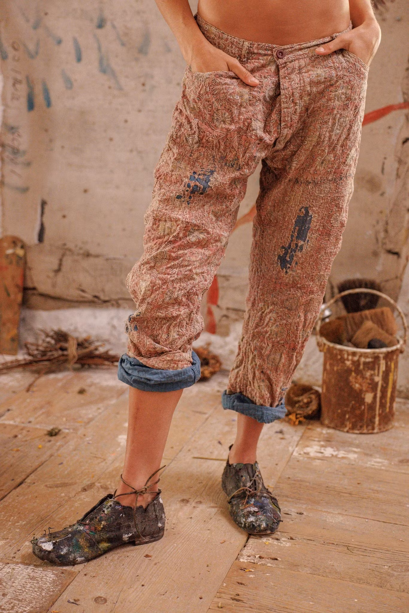 Block Print Roe Denims