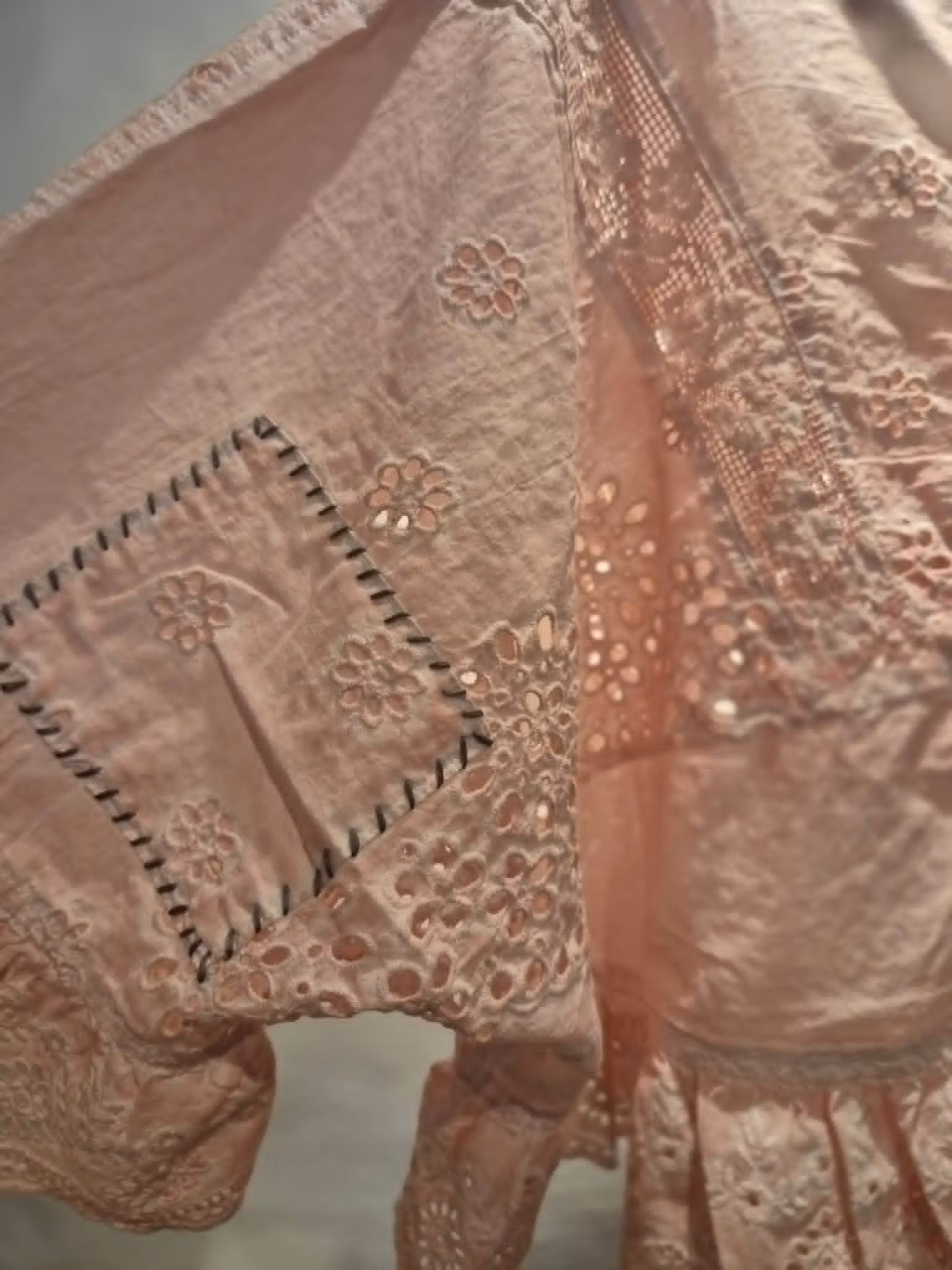 Softly Worn Eyelet Top - Rose