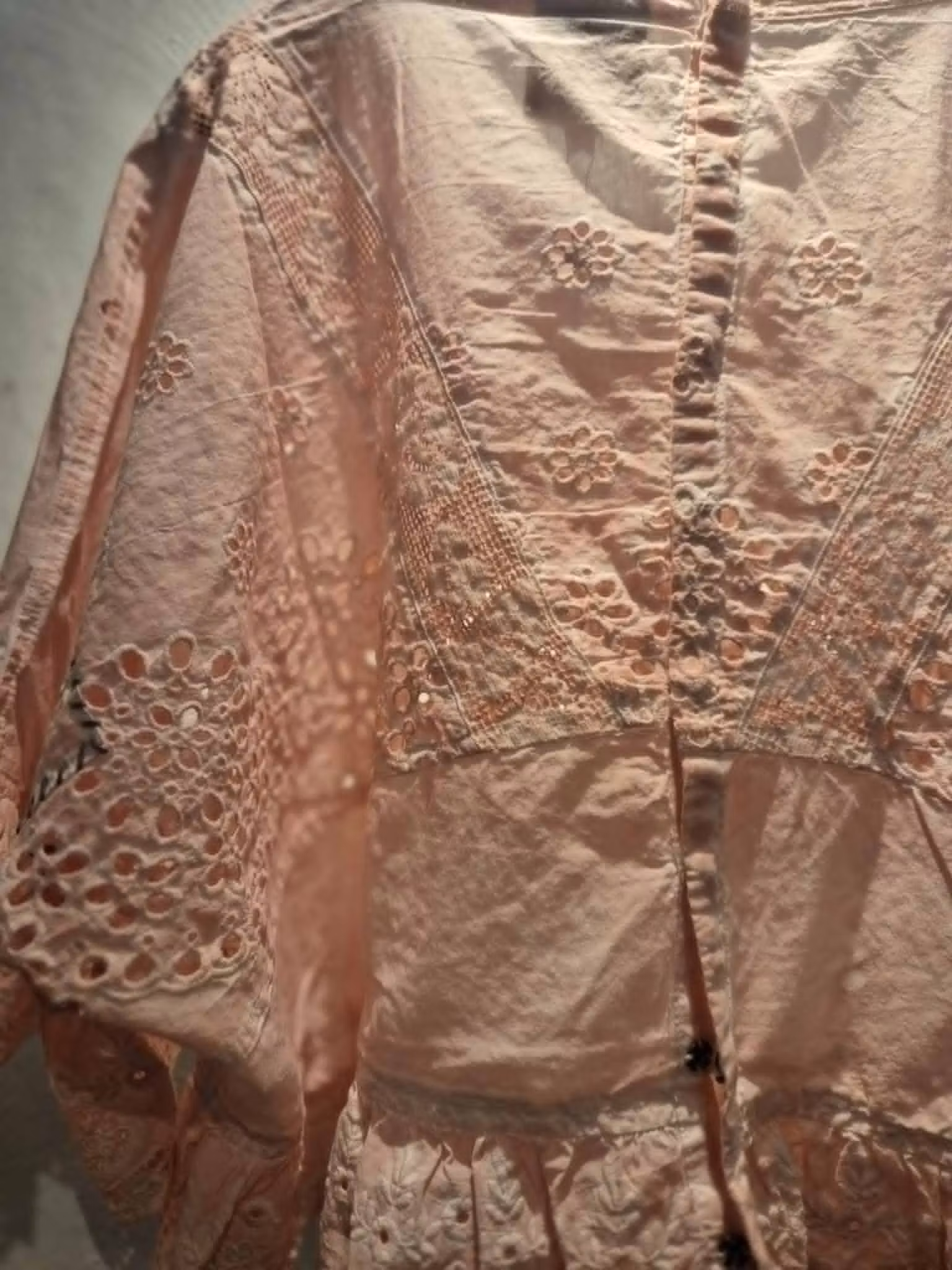 Softly Worn Eyelet Top - Rose