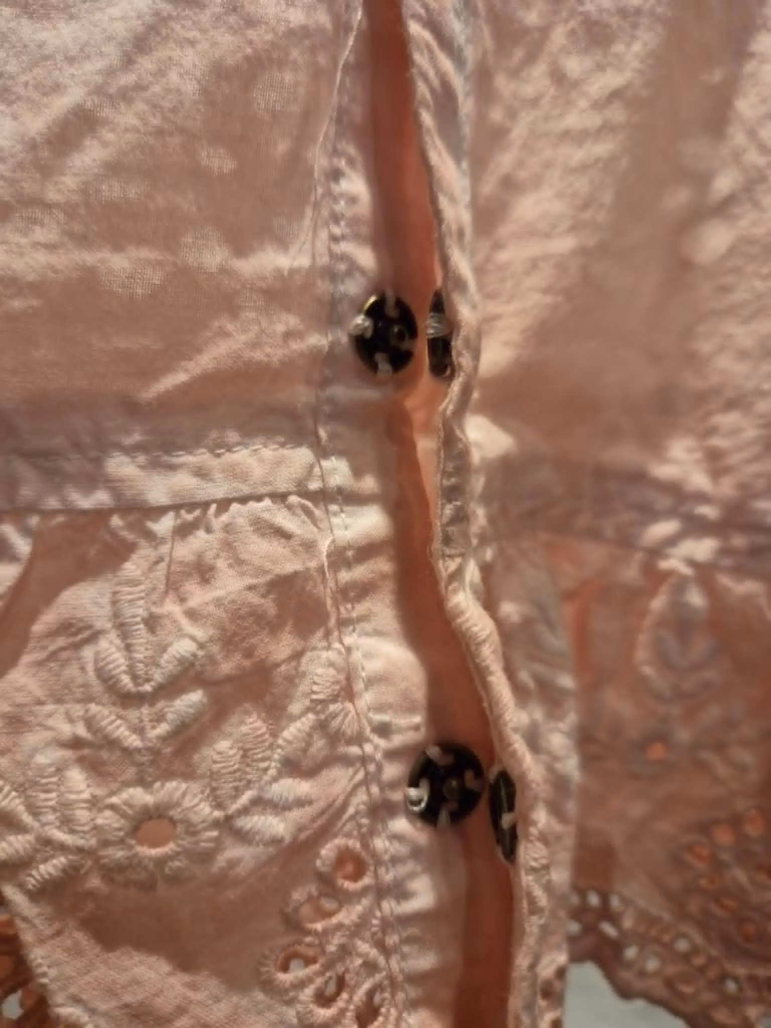 Softly Worn Eyelet Top - Rose
