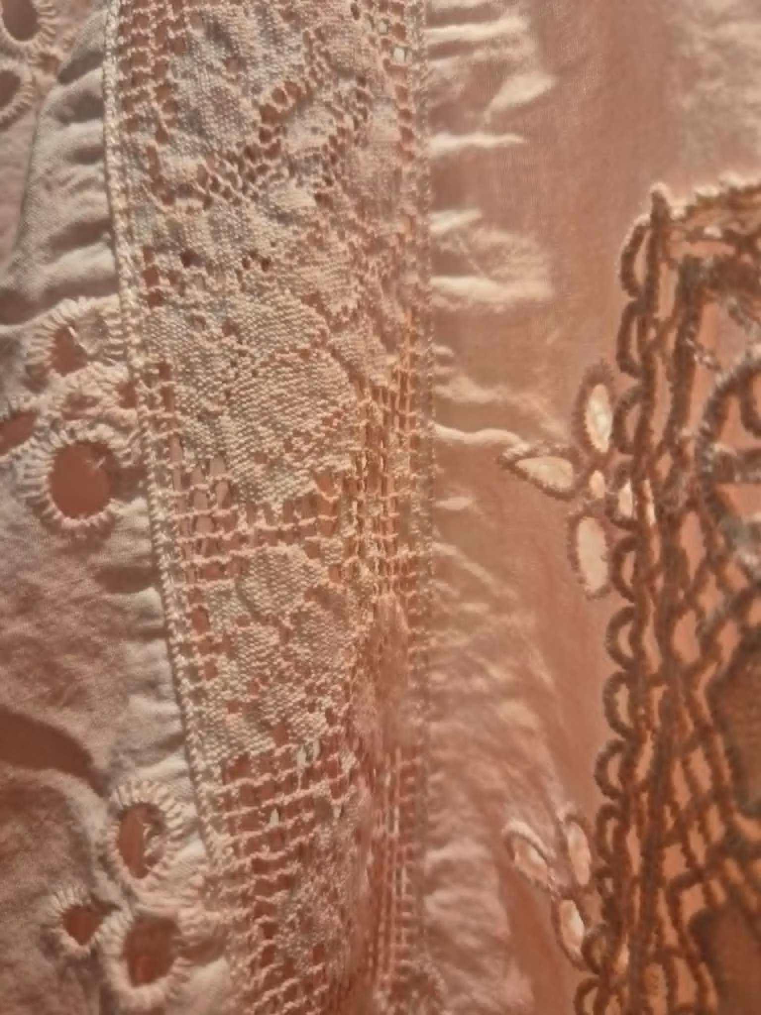 Softly Worn Eyelet Top - Rose