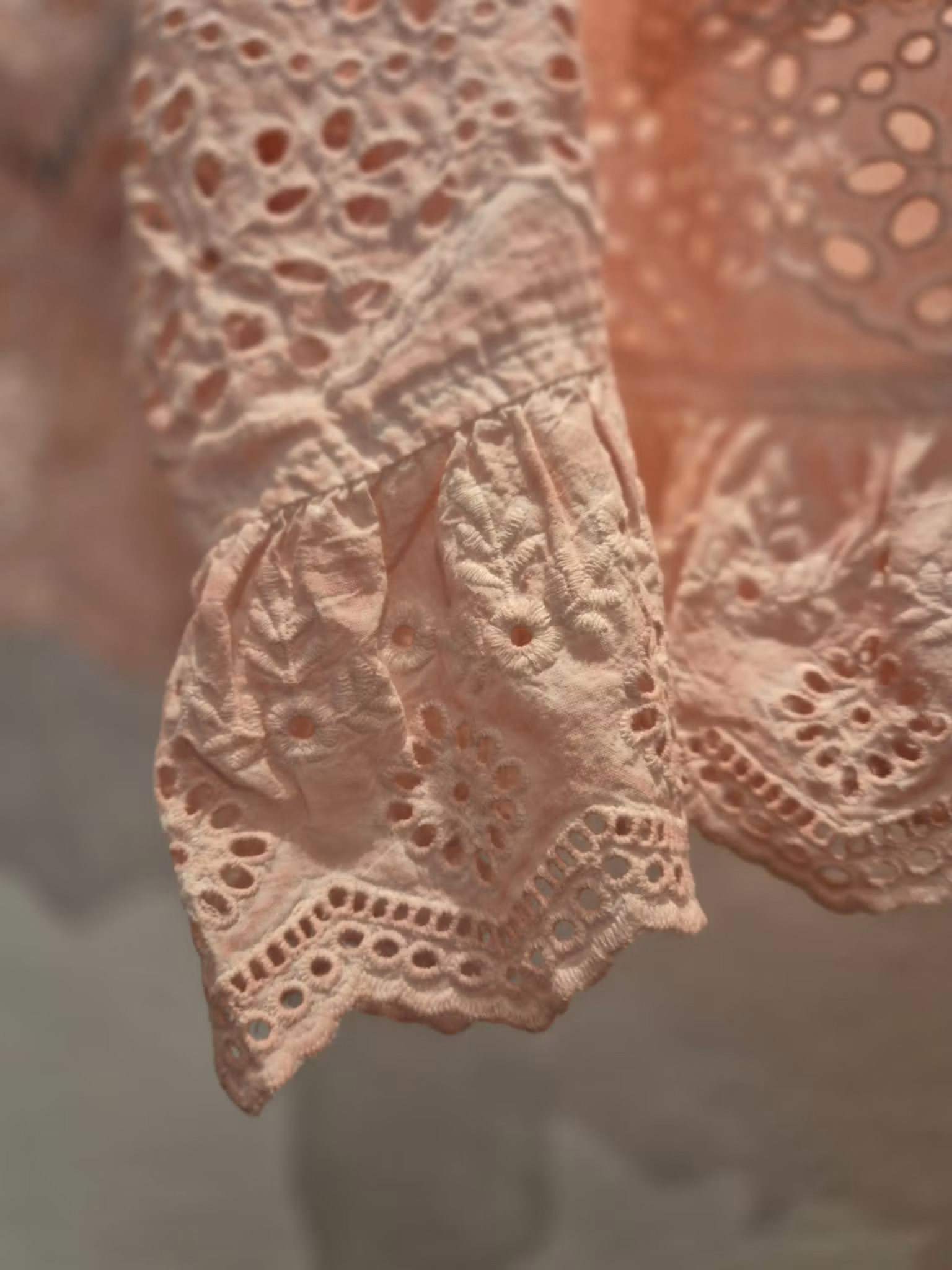 Softly Worn Eyelet Top - Rose