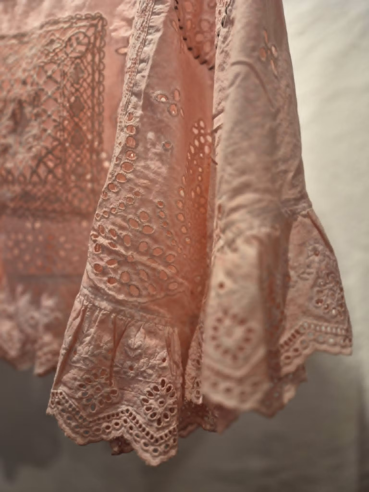 Softly Worn Eyelet Top - Rose