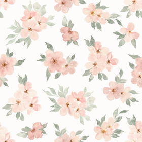 Pastel flowers ribbjersey