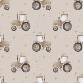 Traktor brun/beige French terry