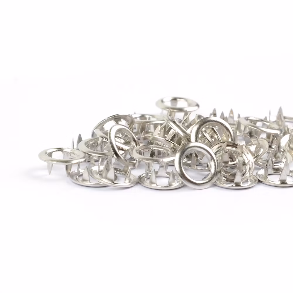 Silver metalltrykknapp Tygdrømmar - 50 stk