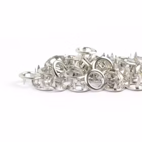 Silver metalltrykknapp Tygdrømmar - 50 stk