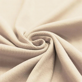 Natural beige ribbjersey