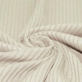 Natural beige ribbjersey