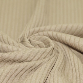 Dark beige ribbjersey