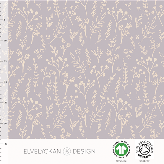 Flower Twig Lilac ribbjersey