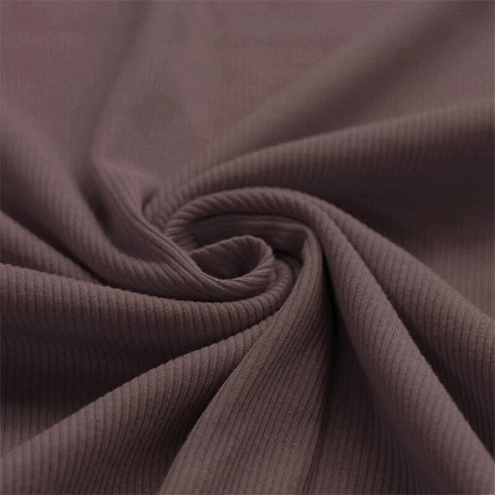 Dark mauve ribbjersey