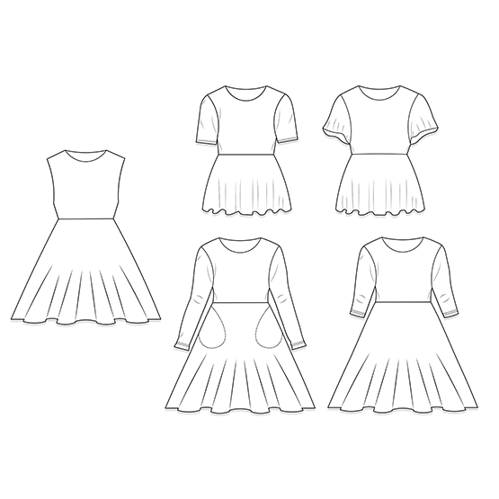Carmen Peplum topp og kjole