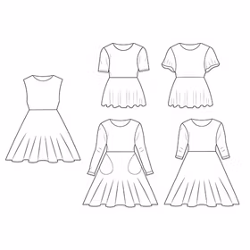 Carmen Peplum topp og kjole