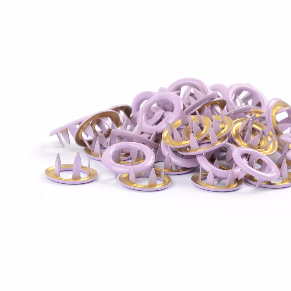 Lilac metalltrykknapp Tygdrømmar - 10 stk