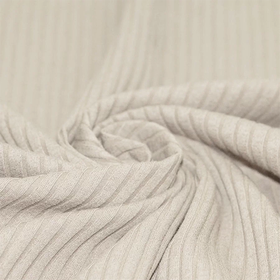 Light beige ribbjersey