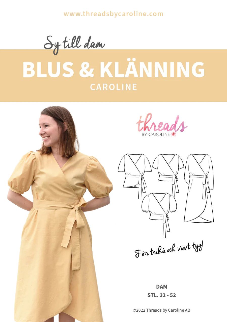 Caroline omslagsbluse & kjole