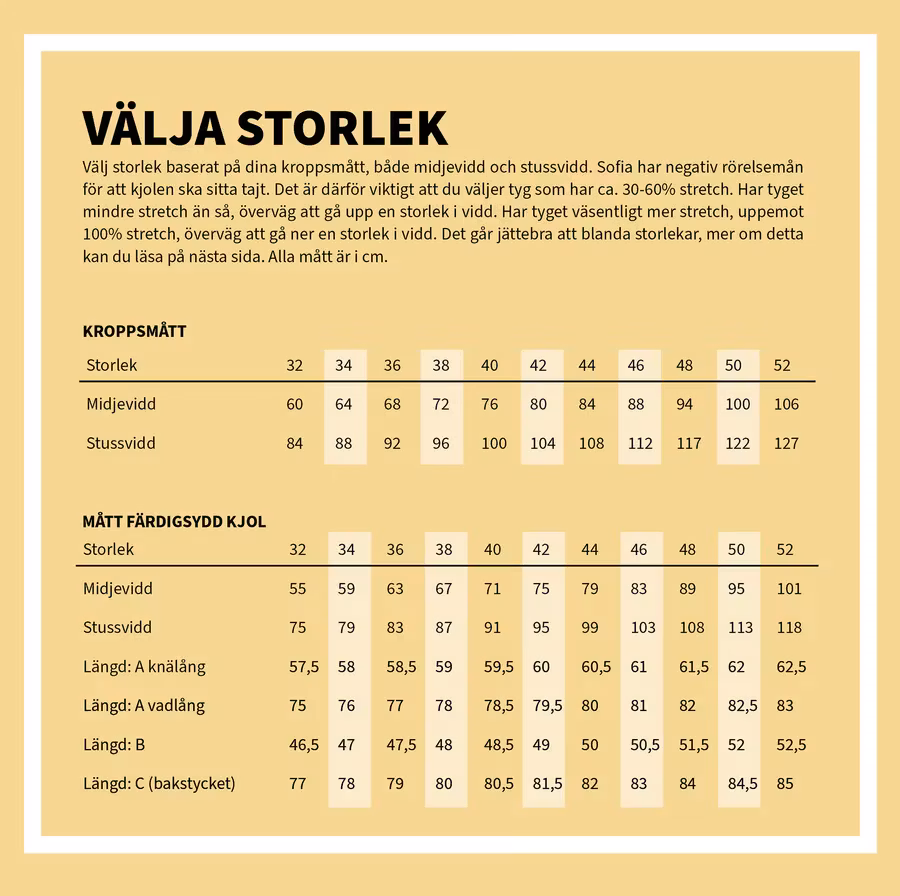 Sofia blyantskjørt med variation